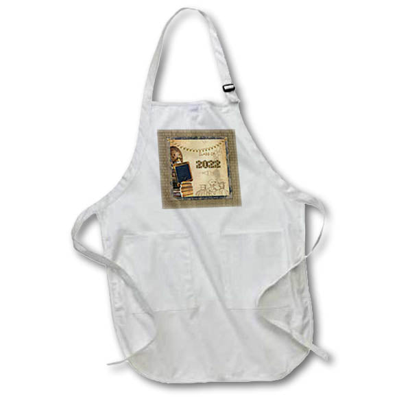 Apron - Image of 2022 Graduates, Collage, Books, Globe, Blackboard, Vintage Graduation Design