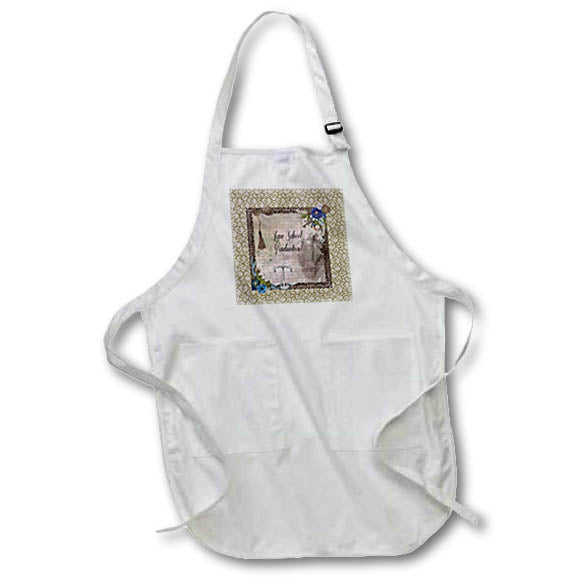 Apron - Image of Law School Graduation, Vintage Tassel, Scale, Flowers, Keys Graduation Design