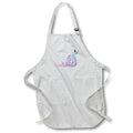Apron - Cute Blue, Purple, and Pink Image Of Gradient Flowered Snail Cute Illustrations
