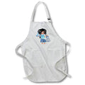 Apron - Cute Dark Haired Nautical Girl With Boat and Anchor Illustration Cute Illustrations