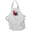 Apron - Cute Red and Brown Dad and Son Bears With Gift Illustration Cute Illustrations