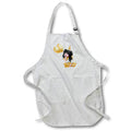 Apron - Cute Dark Haired Clown Girl With Balloons In Yellow Cute Illustrations