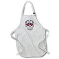 Apron - Red, Yellow, Blue and White Sugar Skull Illustration Cute Illustrations