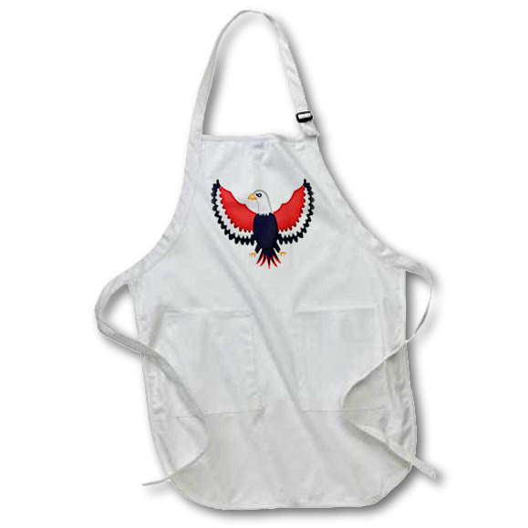 Apron - Red, White, and Blue Patriotic Eagle Illustration Cute Illustrations