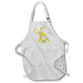 Apron - Cute Yellow and White Bunny With Polka Dot Easter Egg Illustration Cute Illustrations