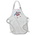 Apron - Cute Happy Face Red, White, Blue Stars and Stripes Star Illustration Cute Illustrations