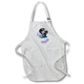 Apron - Cute Dark Haired Girl With Daisies Illustration Cute Illustrations