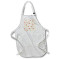 Apron - Christmas pattern of a snowman, candy, bow tie, snow. Pink background Alexis Design - Pattern Christmas New Year