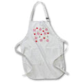 Apron - Christmas pattern of red gift boxes, ornaments, yellow stars on white Alexis Design - Pattern Christmas New Year
