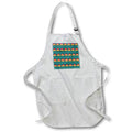 Apron - Christmas pattern of yellow bells, blue snowflakes on green Alexis Design - Pattern Christmas New Year