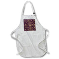 Apron - Christmas pattern of yellow snowflakes, snow. Dark purple background Alexis Design - Pattern Christmas New Year