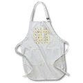 Apron - Christmas pattern of golden yellow candies, plants on white backdrop Alexis Design - Holidays Christmas Gold-Yellow