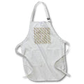 Apron - Christmas pattern of golden yellow candy sticks on white background Alexis Design - Holidays Christmas Gold-Yellow