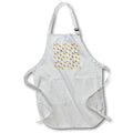 Apron - Christmas pattern of golden yellow deers and snow on white Alexis Design - Holidays Christmas Gold-Yellow
