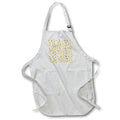 Apron - Christmas pattern of golden yellow holly leaves and berries on white Alexis Design - Holidays Christmas Gold-Yellow