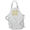 Apron - Geometric pattern of vertical lines of yellow color on white Alexis Design - Pattern Geometrical