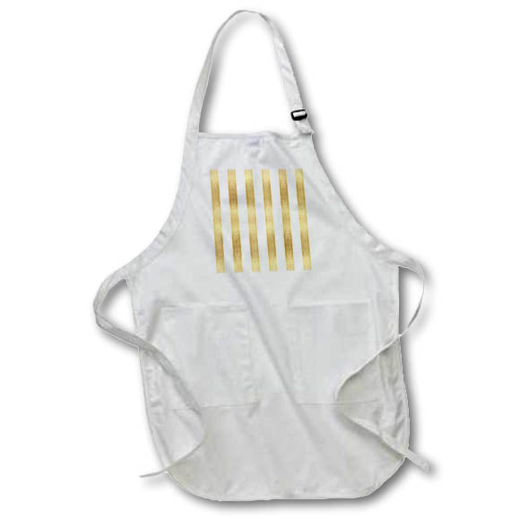 Apron - Geometric pattern of vertical lines of yellow color on white Alexis Design - Pattern Geometrical