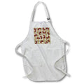 Apron - Geometric pattern of pine cones, glittering yellow lines on white Alexis Design - Pattern Geometrical