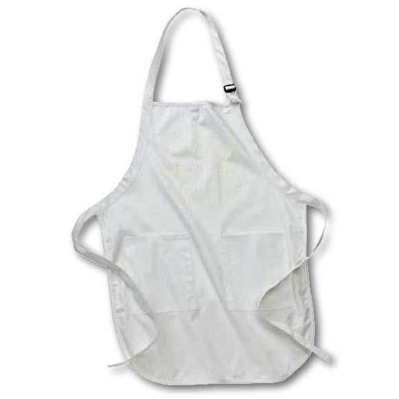Apron - Image of white background covered with abstract yellow splashes Alexis Design - Texture Glitter