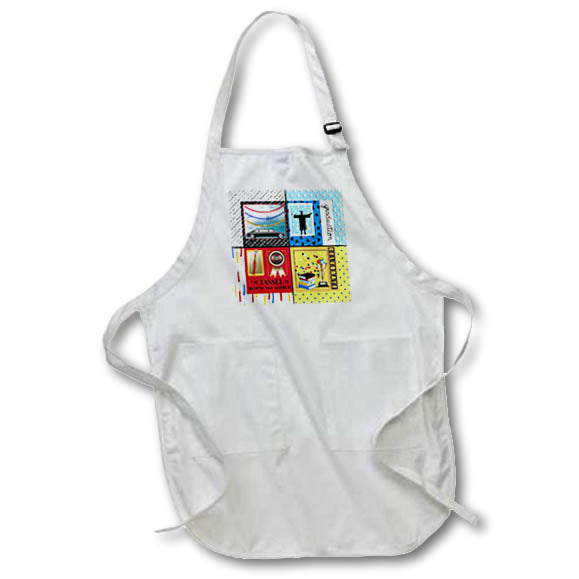 Apron - Image of Boy Graduate, Tassel, Books, Trophie, 2022, Limo, Colorful Graduation Design