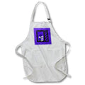 Apron - mage of Purple, 2022 Linked , Books, Cap Diploma on Top, Stars Graduation Design