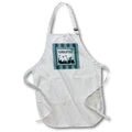 Apron - Image of Graduates Throwing Caps in the Clouded Sky, Striped Frame Graduation Design