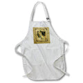 Apron - Image of Tiger Cub Frame with Bird, Vintage Tan, Sign of the Tiger Chinese New Year Design