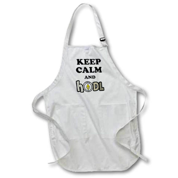 Apron - Cute Funny Keep Calm and HODL Ethereum Crypto Cryptocurrency Crypto