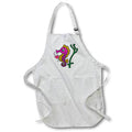 Apron - Cute Funny Colorful Seahorse Drinking Wine Beach Cartoon Animals