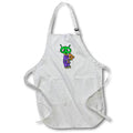 Apron - Cute Funny Green Martian Alien in Pajamas with Teddy Bear Funny