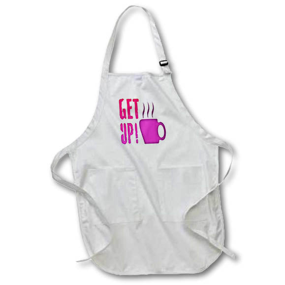 Apron - Image of Words Get Up With Coffee Mug Picture – Coffee