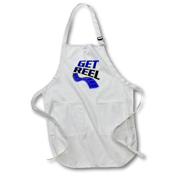 Apron - Image of Words Get Reel With Film Strip – Humorous Sayings