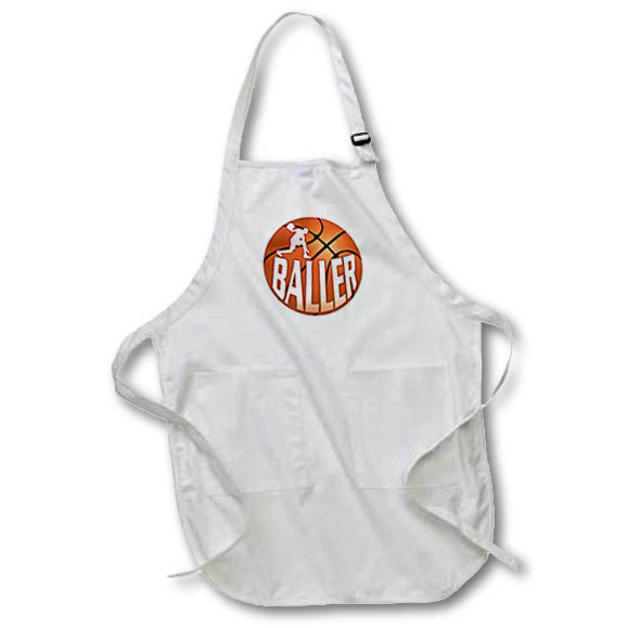 Apron - Image of Word Baller With Basketball – Sports