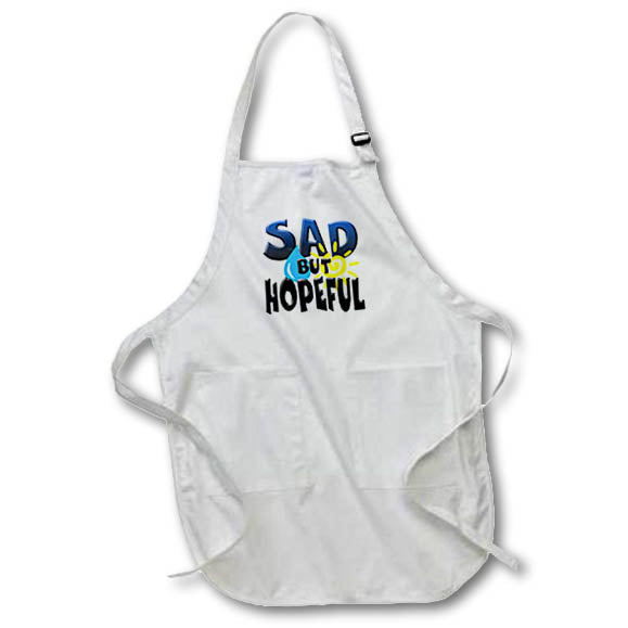 Apron - Image of Words Sad But Hopeful – Mental Health
