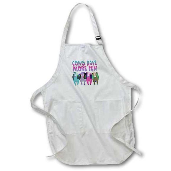 Apron - Image of Words Cows Have More Fun – Animals