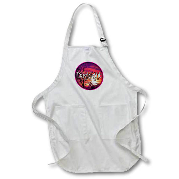 Apron - Image of Word Dusklight On Round Sunset Background – Decoration