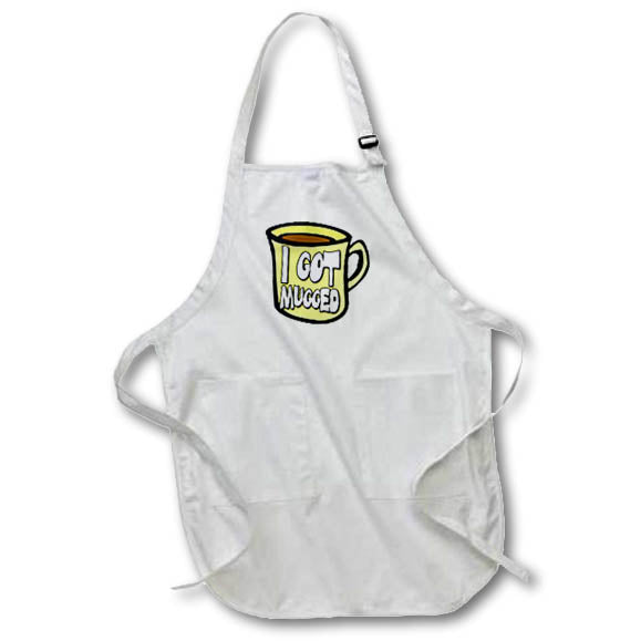 Apron - Image of Words I Got Mugged On Yellow Mug – Coffee