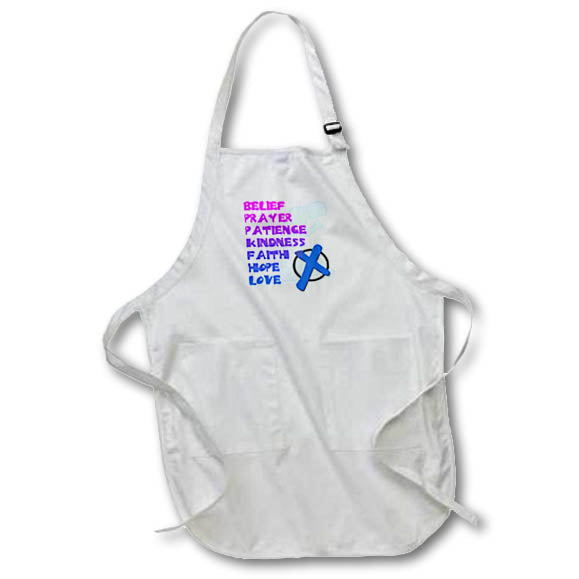 Apron - Image of Words Belief Prayer Patience Kindness Faith Hope Love – Religious