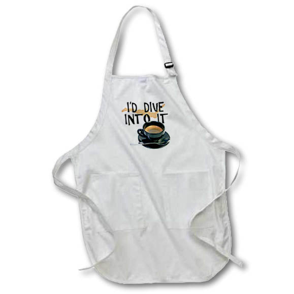 Apron - Image of Words Id Dive Into It – Coffee