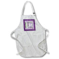Apron - Image of Collage of Flowers, Lace, Ribbon and Corners, Lavender, Plum Flora Design