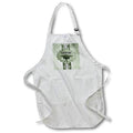Apron - Image of Class of 2022, Graduation Cap, Diploma, Tag, Ribbon,Green Graduation Design