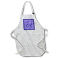 Apron - Image of 2022, Cap and Diploma in Squares Design, Purple Graduation Design
