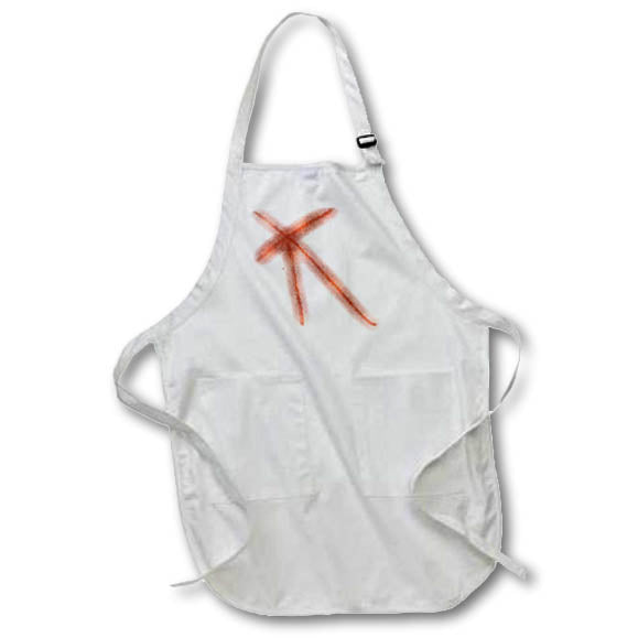 Apron - Image of Sponge Painted Metallic Bronze Abstract Cross lens Art by Florene - Abstract Geometric