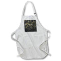 Apron - Image of Painting Of Pretty Gold Metallic Circles On Black lens Art by Florene - Abstract Geometric