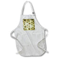 Apron - Image of Ivory And Gold Shapes In Mandala Pattern lens Art by Florene - Mandala Designs