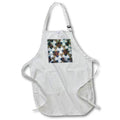 Apron - Image of White Circles With Brown And Maroon Mandala Pattern lens Art by Florene - Mandala Designs
