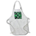 Apron - Eighties Green On Grey Abstract Strip Pattern Acrylic Painting - Abstract Strips
