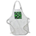 Apron - Eighties Lime Green On Grey Abstract Strip Pattern Acrylic Painting - Abstract Strips