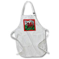 Apron - Y Ddraig Goch Ddyry Cychwyn Welsh Rugby And Flag Acrylic Painting - Rugby