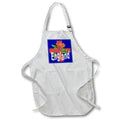 Apron - St George Cross With Tudor Rose and England Text Vector Art- England Banner